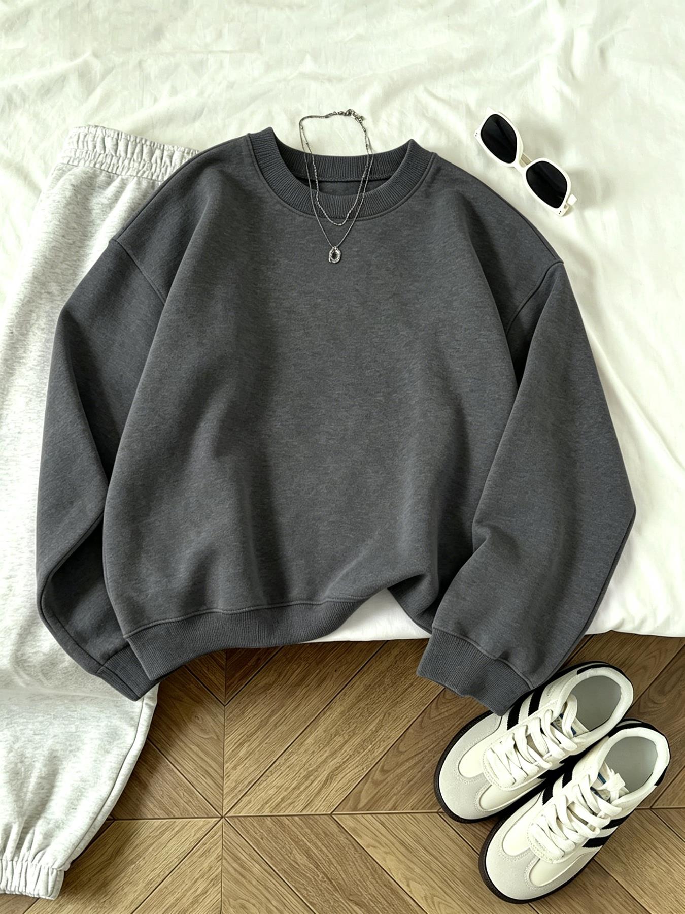 Winter Clothing On Sale Women'S - Op uitverkoop: Solid dames casual O-hals