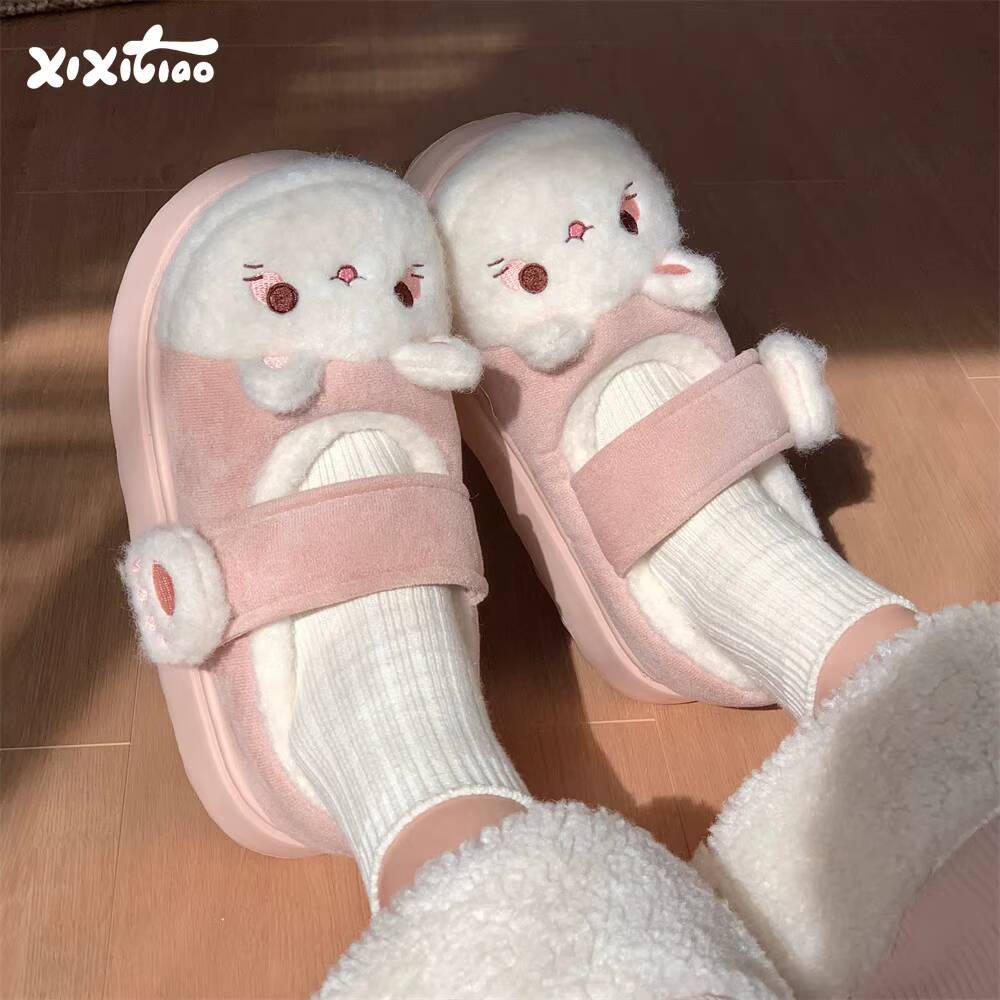 Winter Clothing Material - Winter Thuis Slippers Zachte Leuke Kat