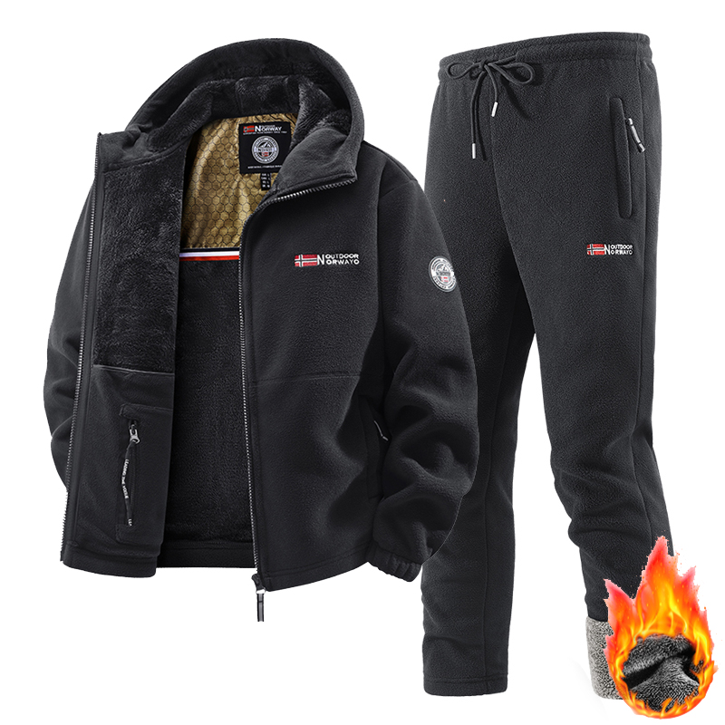 Winter Clothing Items - Nieuwe winter sportkledingset heren retro trainingspak