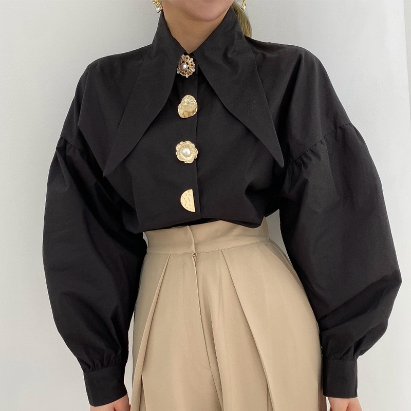 Y2K Winter Clothing - Witte Elegante Parel Vrouwen Shirts Koreaanse