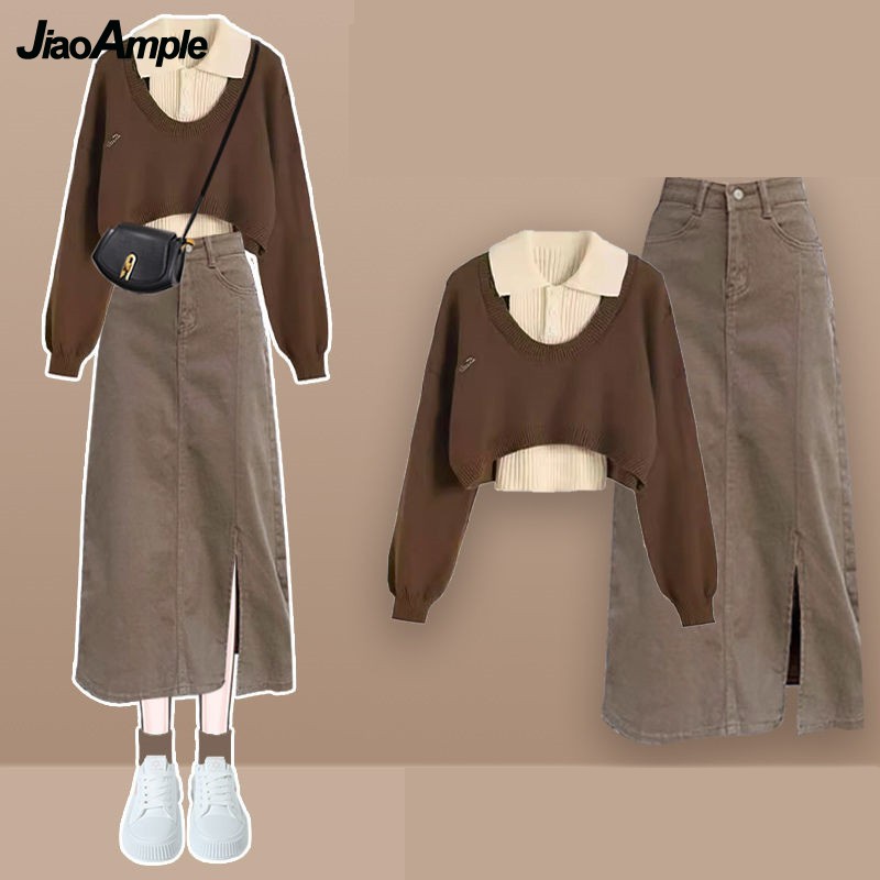 Winter Clothing Kit - Vrouwen Lente Herfst Nieuwe Vintage Gebreide