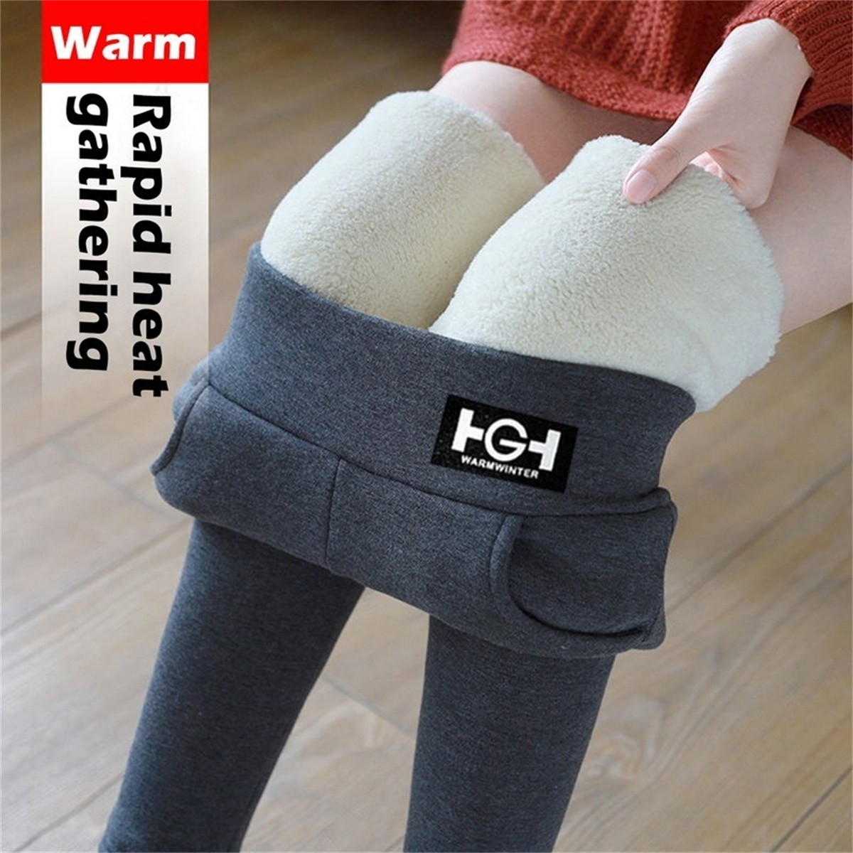 Winter Clothing Europe - Winter Damesleggings Effen warme leggings Dikker