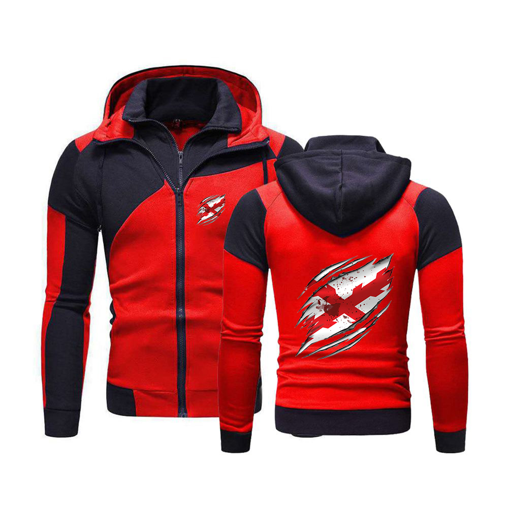 Winter Clothing In Spanish - Herenjas Bordeaux Kruis Spaans een derde
