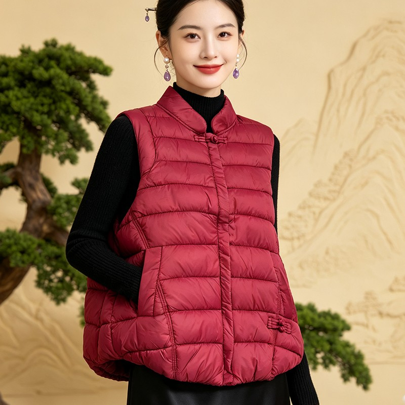 Winter Clothing Items - Dames warm vest in Chinese stijl,