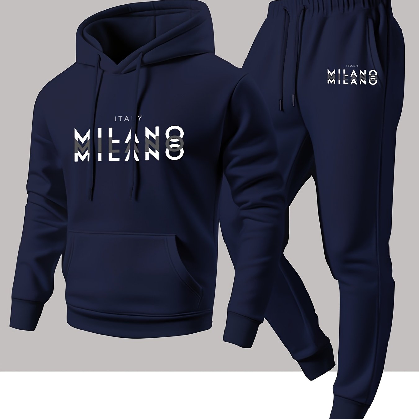 Winter Clothing Kit - Trendy Italiaans Milanese letterpatroon hoodie en