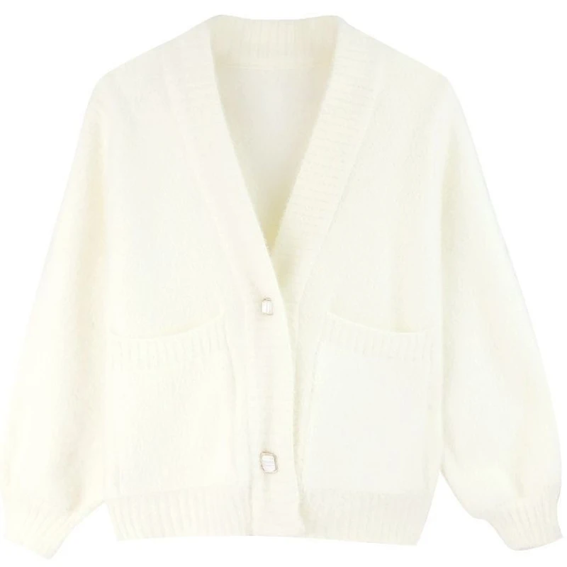 Dames Trui Vest Wit V-hals Geb - Winter Clothing Offer recensie en prijs