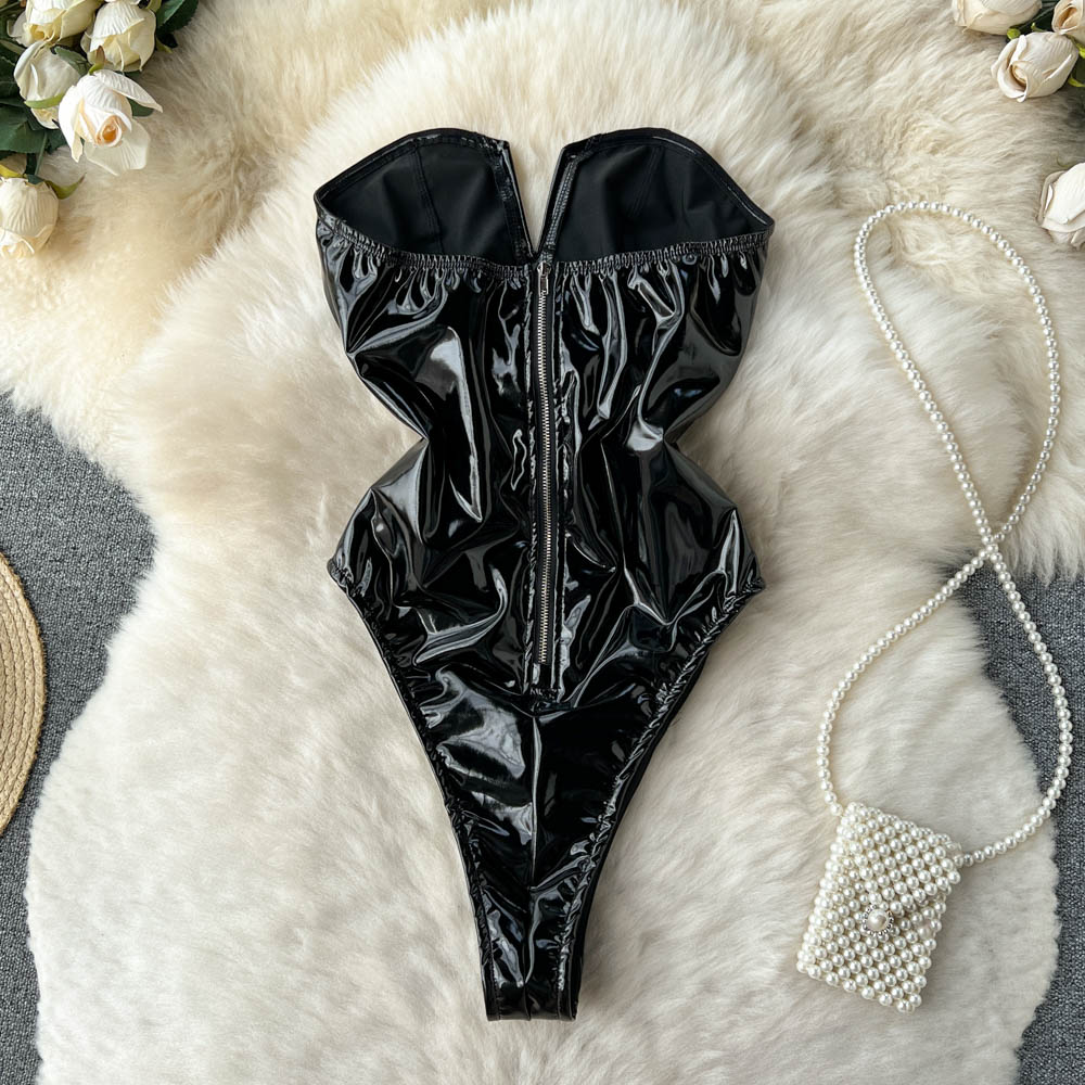 PU-leer sexy bodysuits dames m - Y2K Winter Clothing recensie en prijs