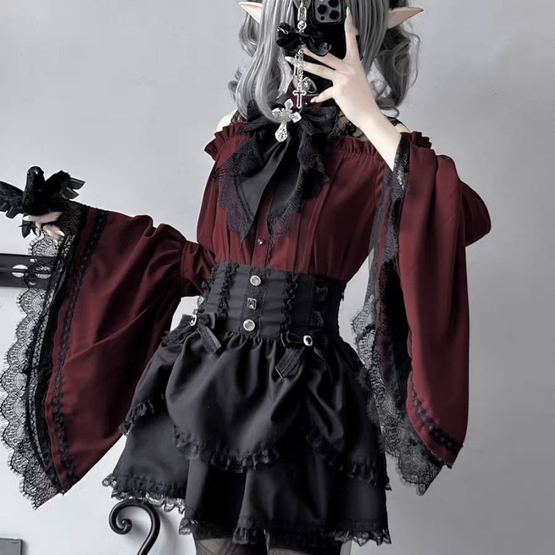 Gothic Y2k Lolita Stijl Shirts - Y2K Winter Clothing recensie en prijs